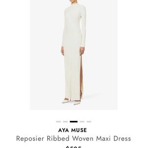 Aya Muse Ivory Ribbed Knit Garment